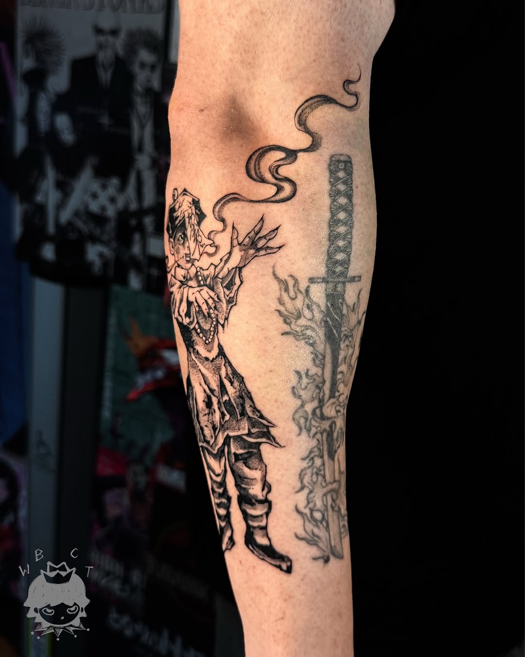 Tattoo by @wedbecutetattooed — black_and_grey, illustrative