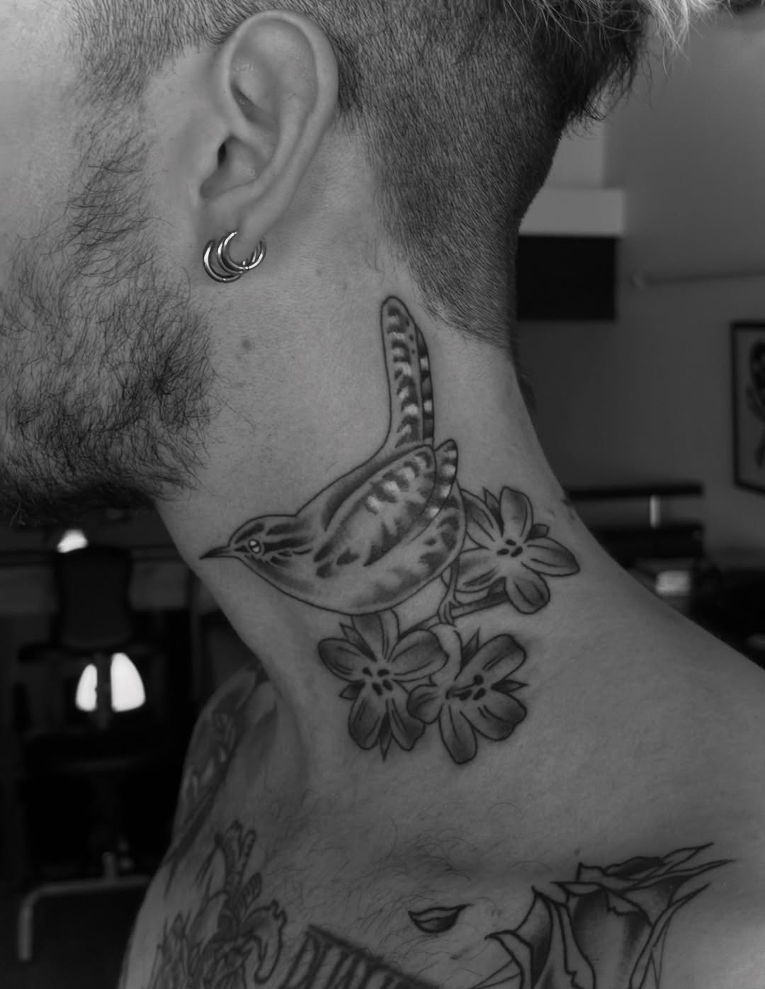 Tattoo by @fake.goth_ โ black_and_grey, realism