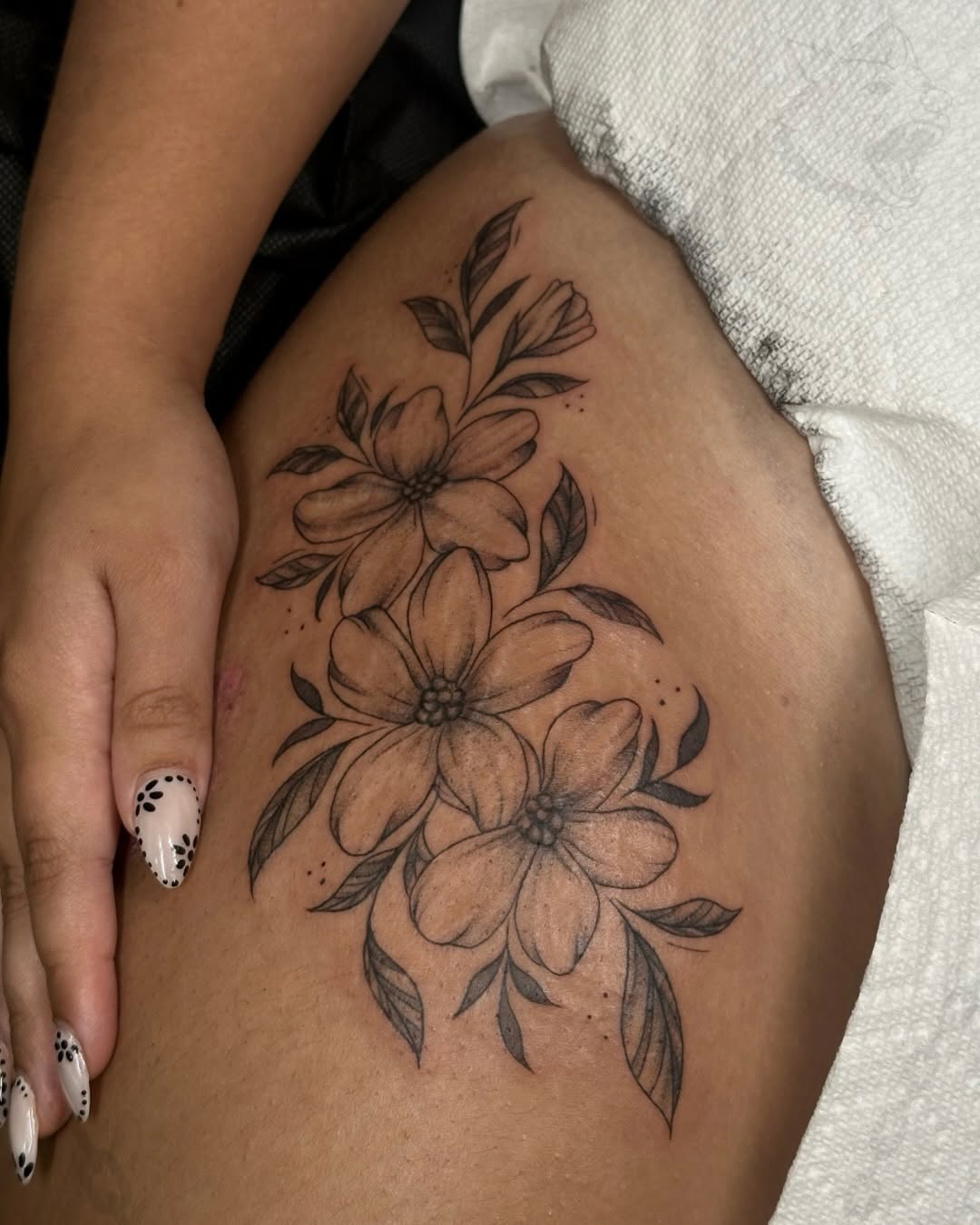 Tattoo by @dogtoothtattoos — fine_line, black_and_grey