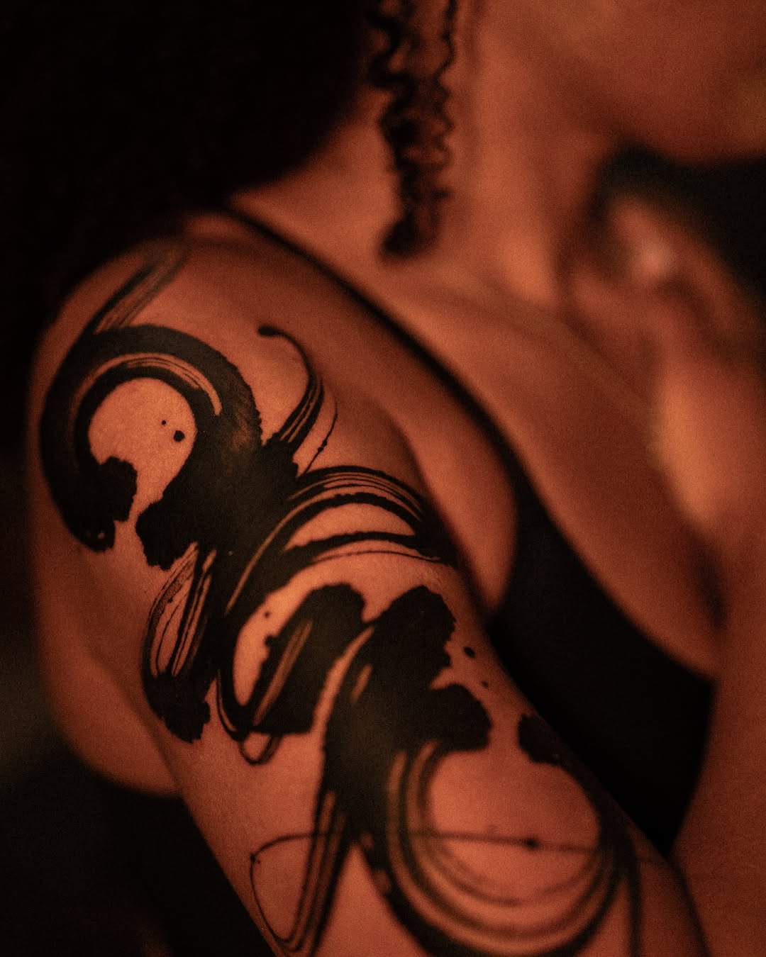 Tattoo by @low.original — blackwork, abstract