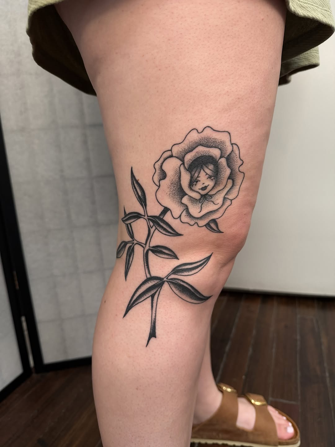 Tattoo by @hannaheddytattoo โ black_and_grey, chicano