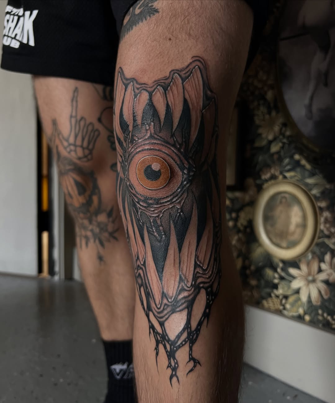 Tattoo by @hannahkaytattoos — dark_realism, blackwork