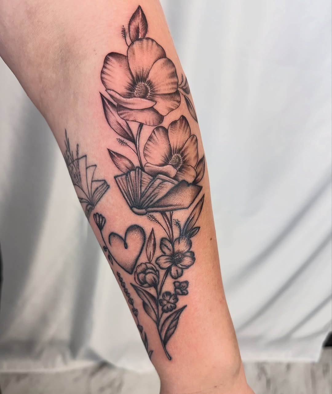 Tattoo by @jerryluckycat — black_and_grey, fine_line