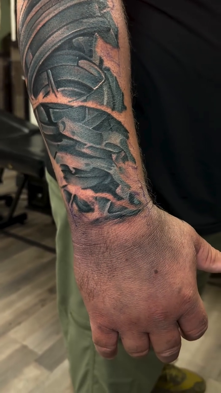 Tattoo by @radtattoo93 โ realism, black_and_grey