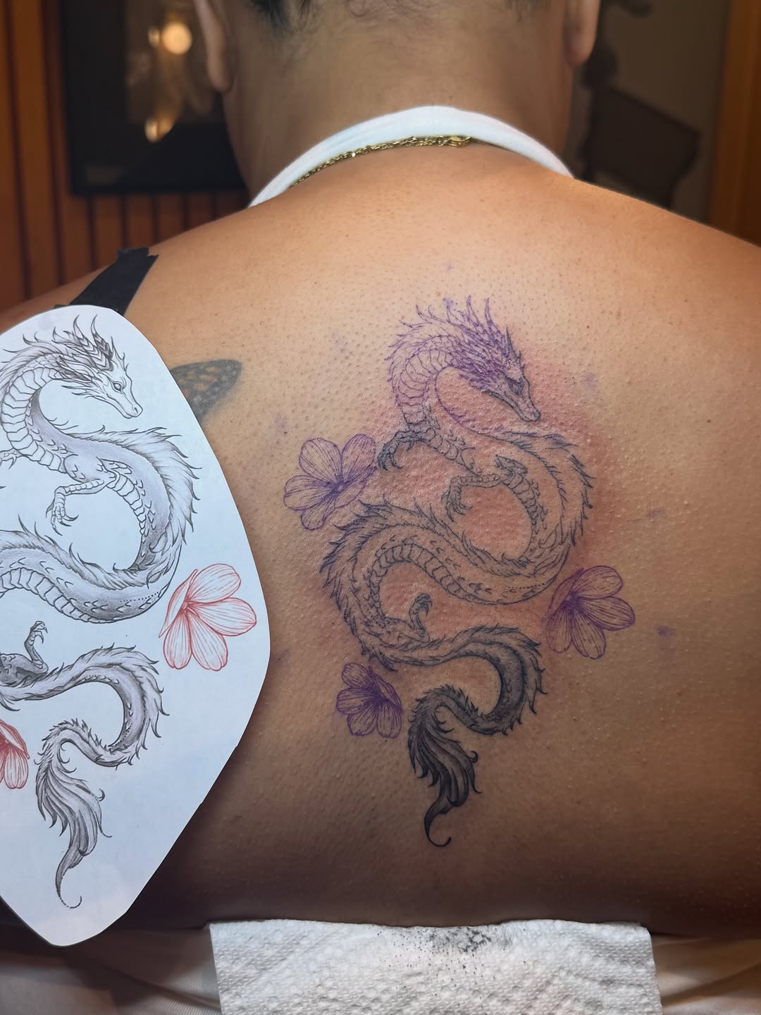 Tattoo by @inkbyivyx — japanese_irezumi, black_and_grey