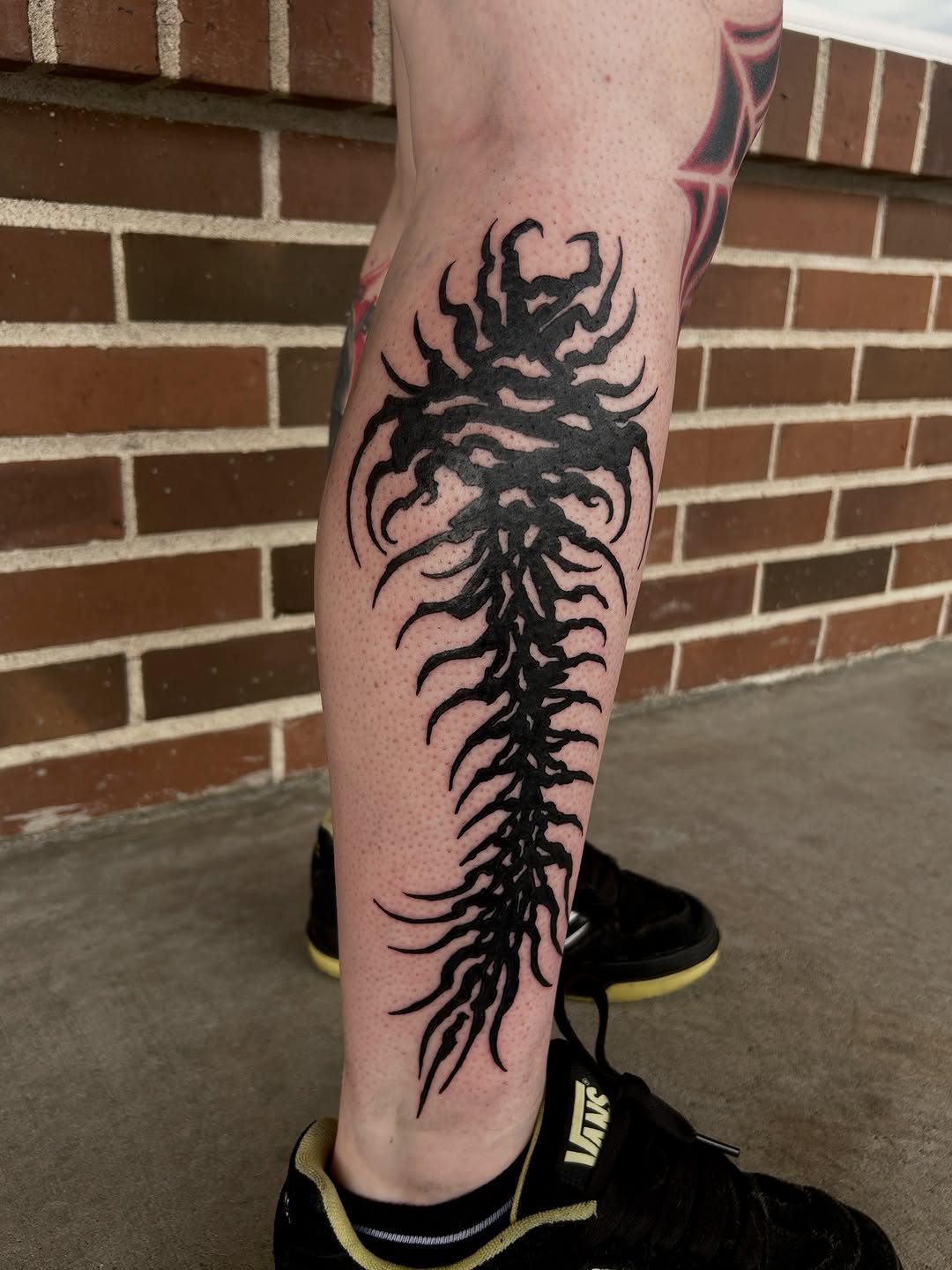 Tattoo by @dokkaebi_ink — blackwork