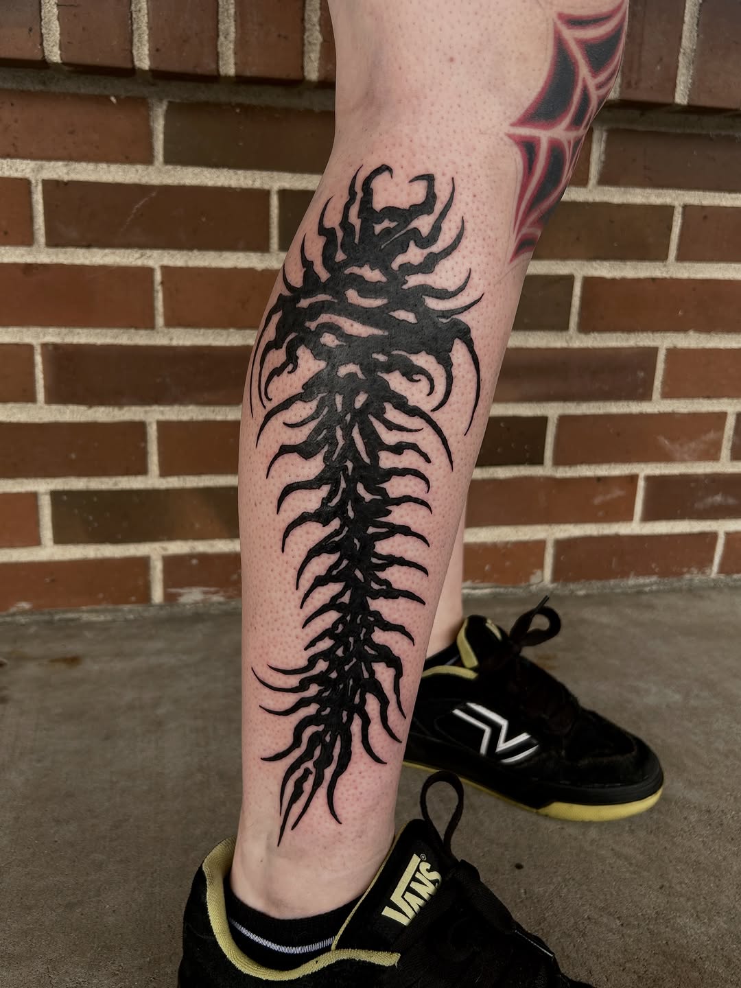 Tattoo by @dokkaebi_ink — blackwork