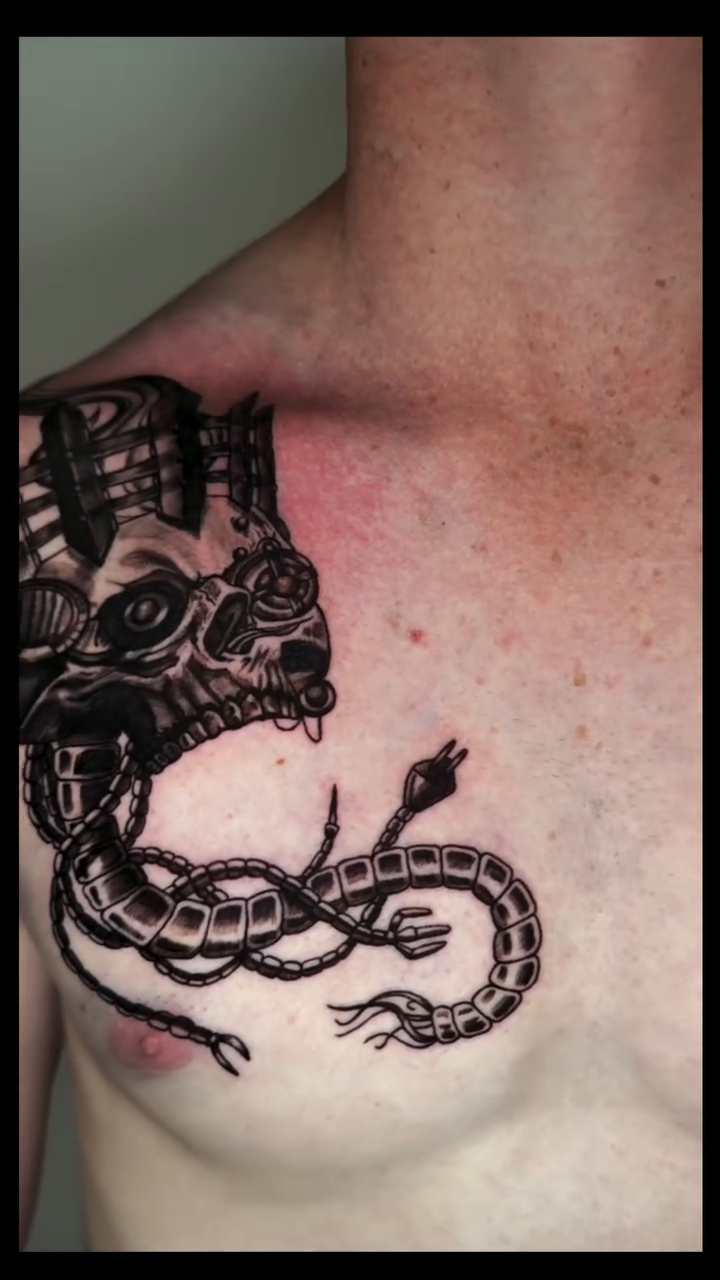 Tattoo by @mad_ak._.ink — blackwork, dark_realism