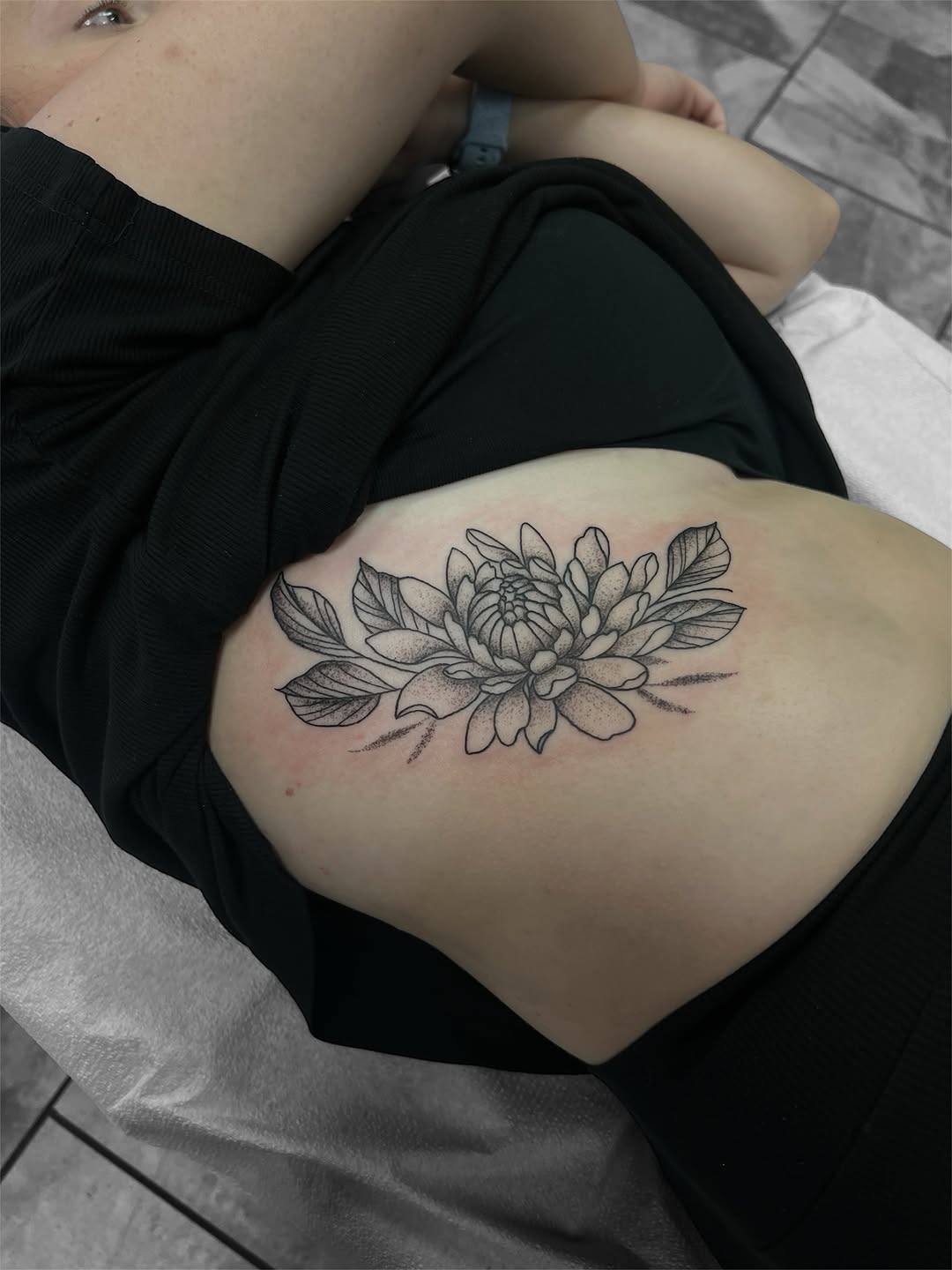 Tattoo by @brittanygoff_tattoos — black_and_grey, fine_line