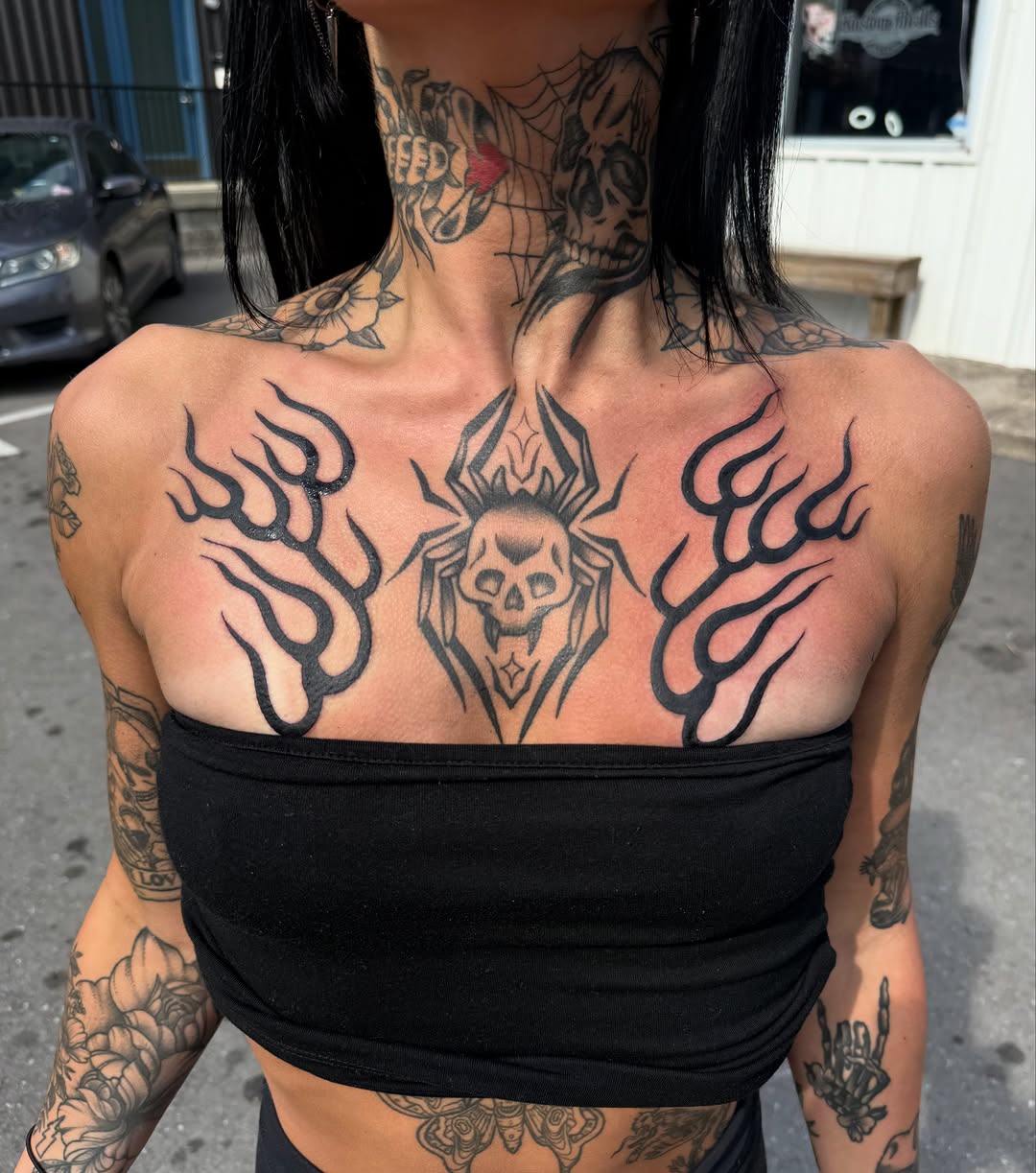 Tattoo by @tankiesfrattoos — blackwork, chicano