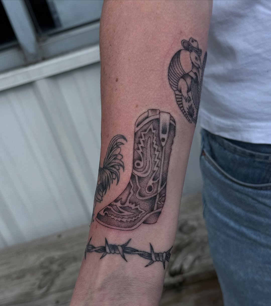 Tattoo by @tankiesfrattoos — black_and_grey, chicano