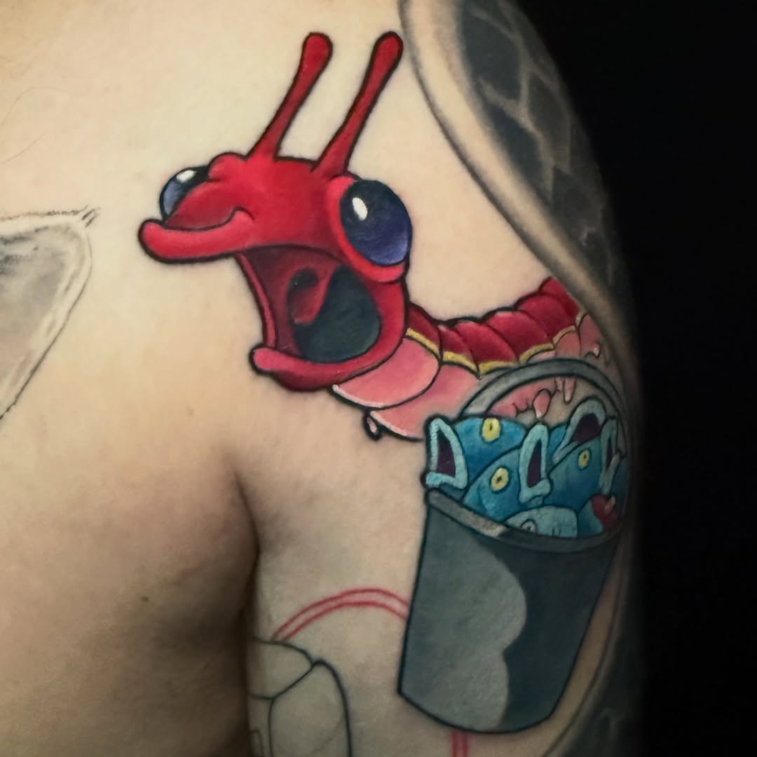 Tattoo by @taylormillstattoos — new_school, anime