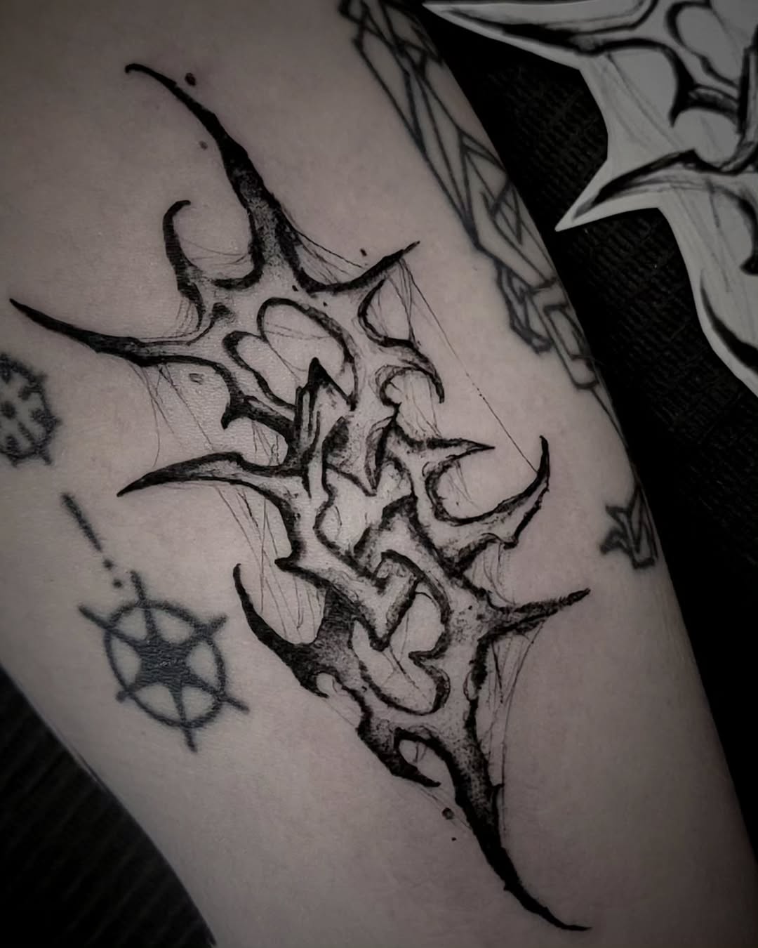 Tattoo by @batsflesh — blackwork, ornamental