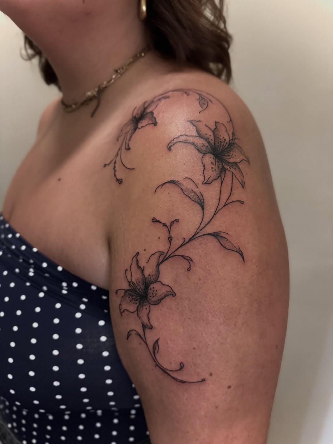 Tattoo by @katelumos — fine_line, black_and_grey