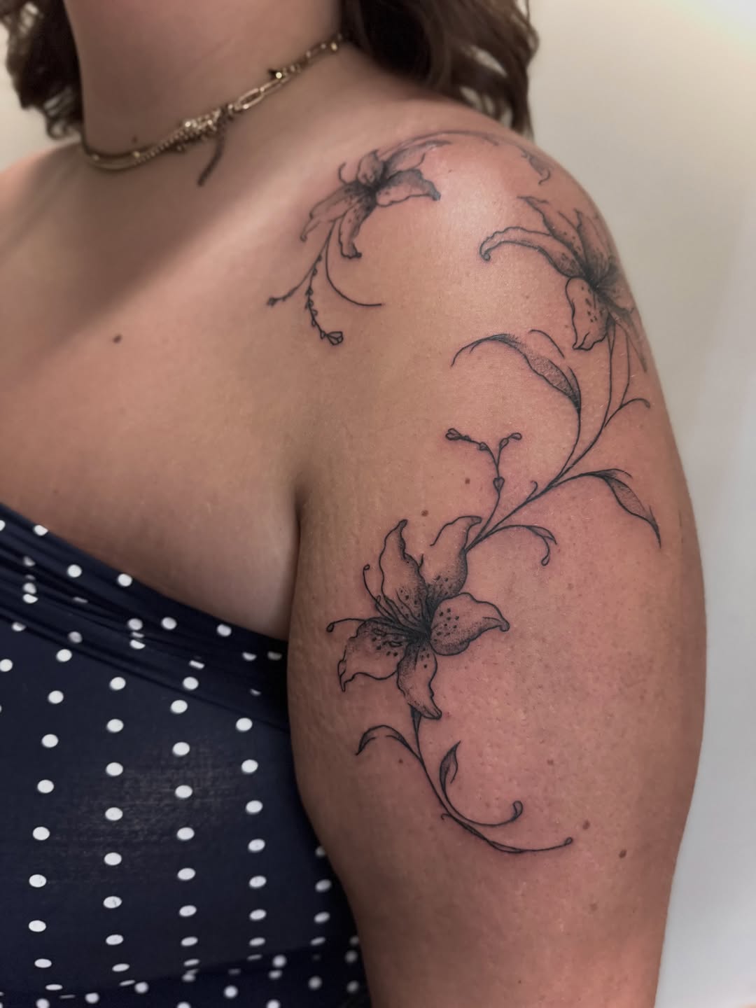 Tattoo by @katelumos — fine_line, black_and_grey