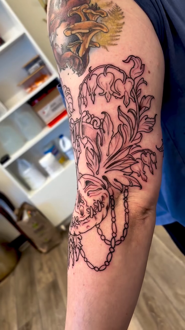 Tattoo by @cricketelijahtattoos — black_and_grey, realism