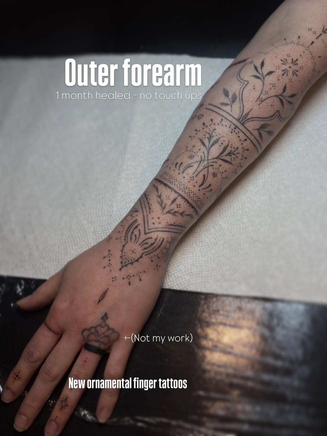 Tattoo by @finelinesbylena — ornamental, dotwork