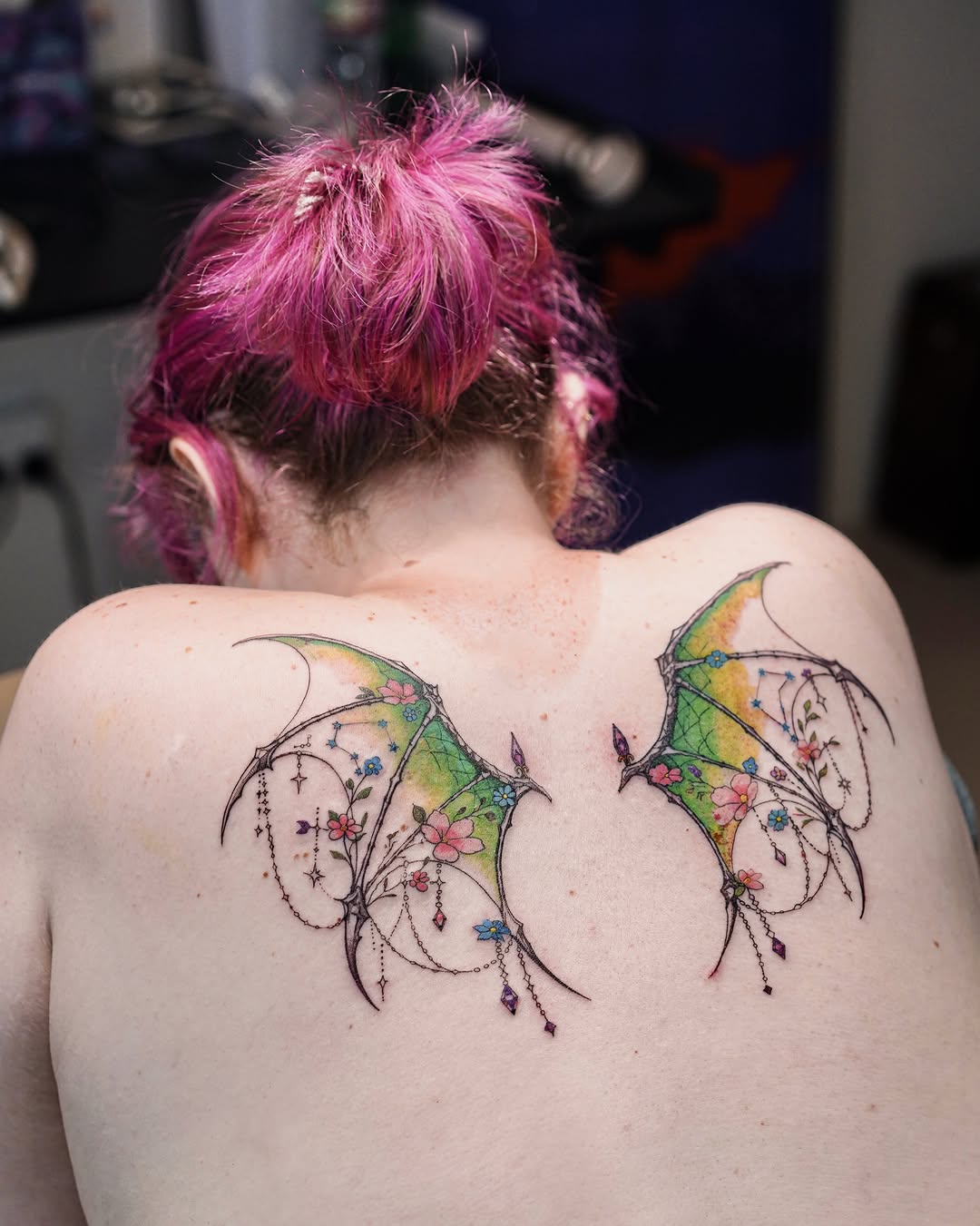 Tattoo by @yomiko.art — fine_line, watercolor