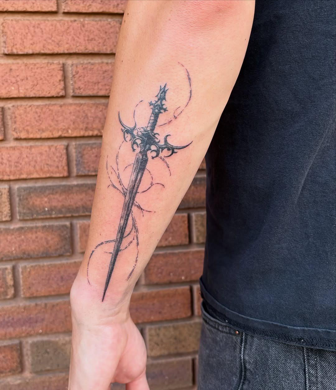 Tattoo by @vivala_goldfish — black_and_grey, illustrative
