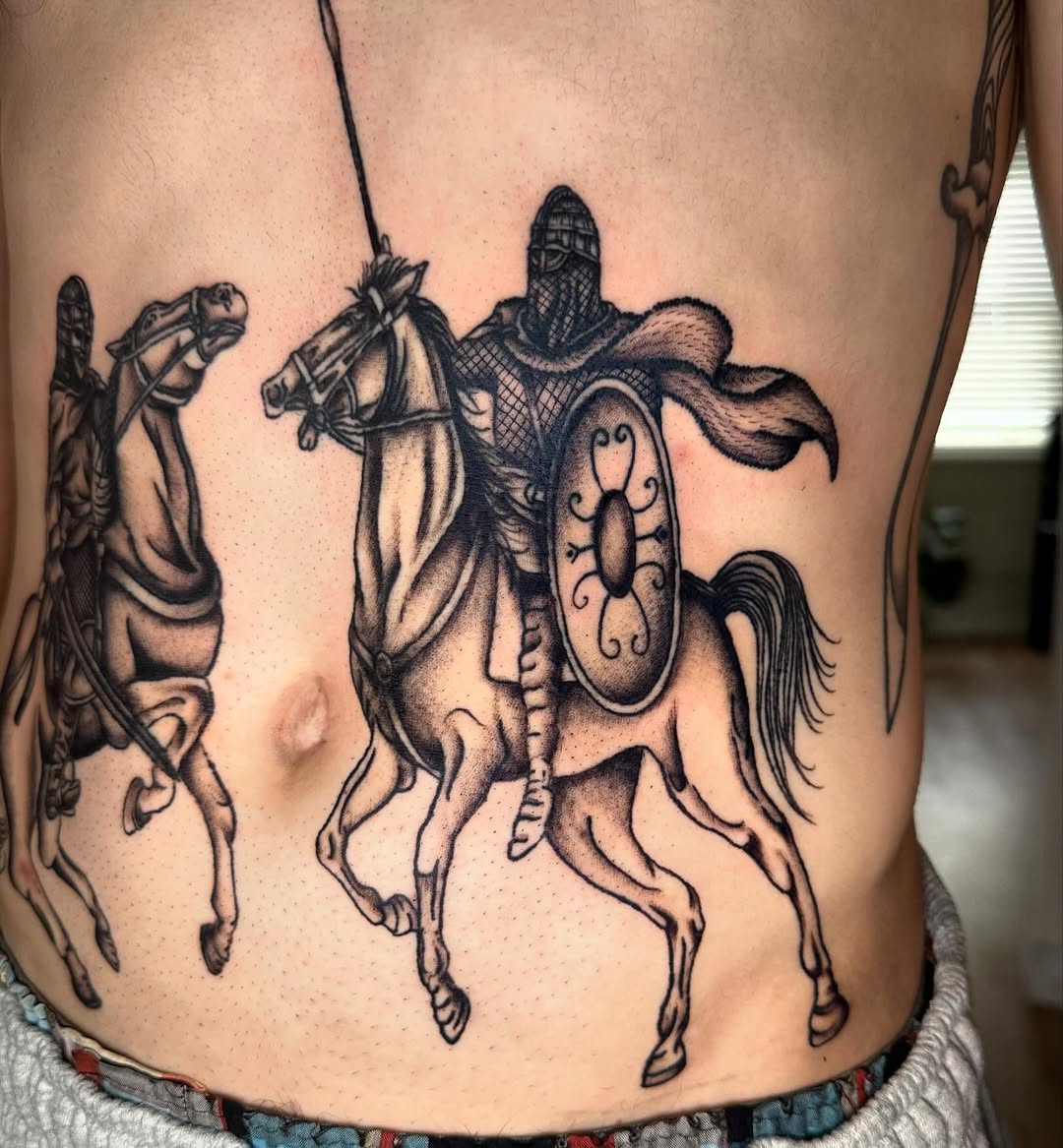 Tattoo by @art_by_woods — dotwork, black_and_grey