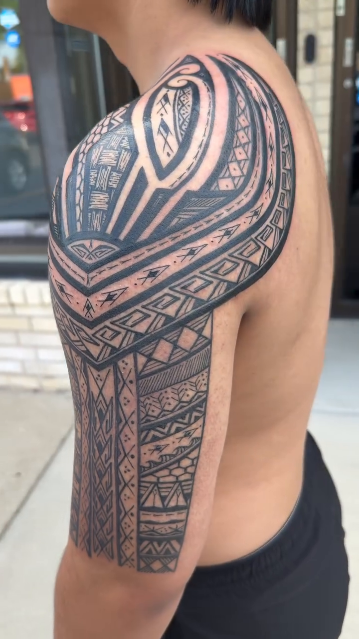 Tattoo by @barrysan — tribal, geometric