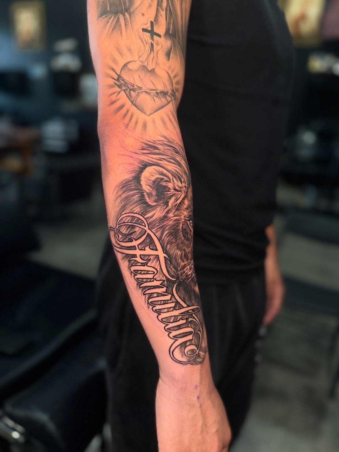 Tattoo by @lujanink — realism, lettering_script