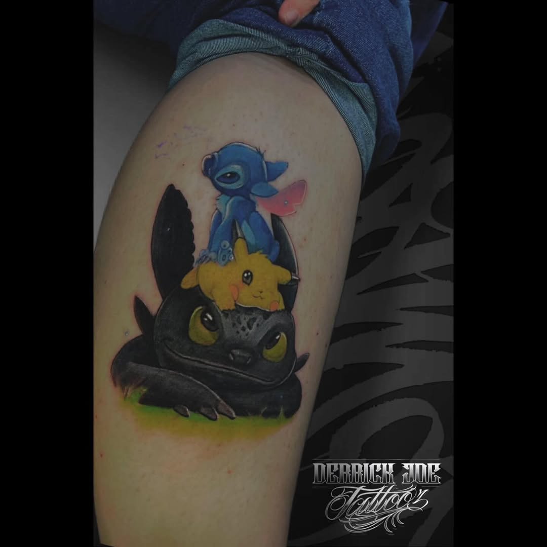 Tattoo by @derrickjoetattooz โ anime, new_school