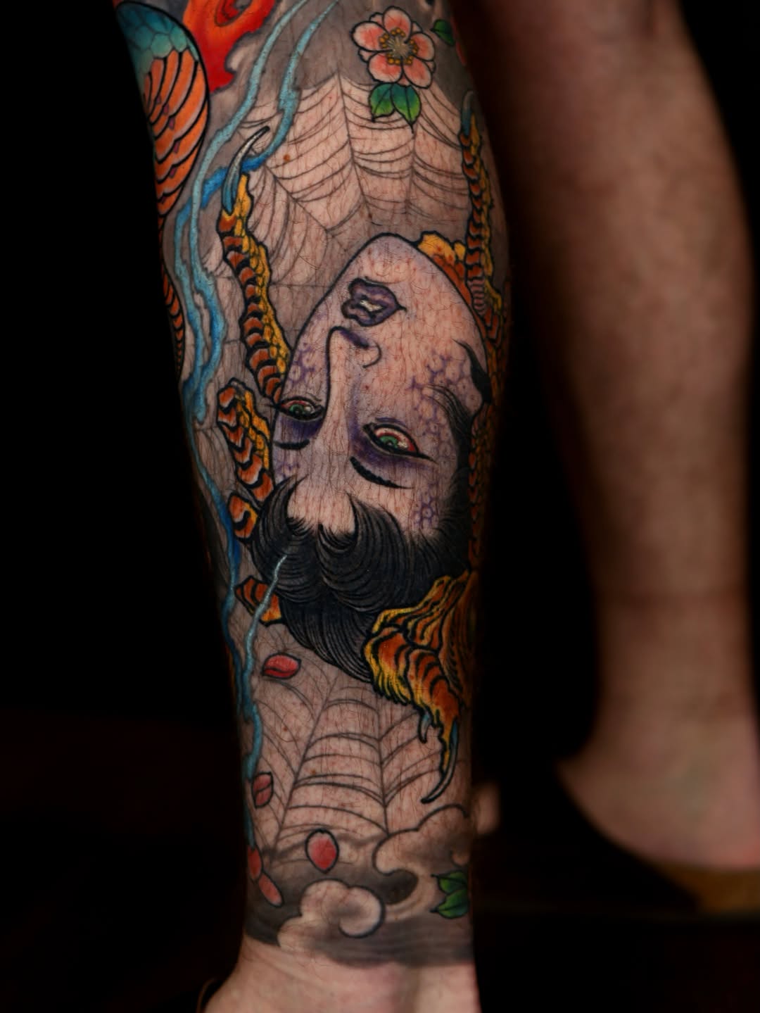 Tattoo by @jacoabarca โ japanese_irezumi, black_and_grey