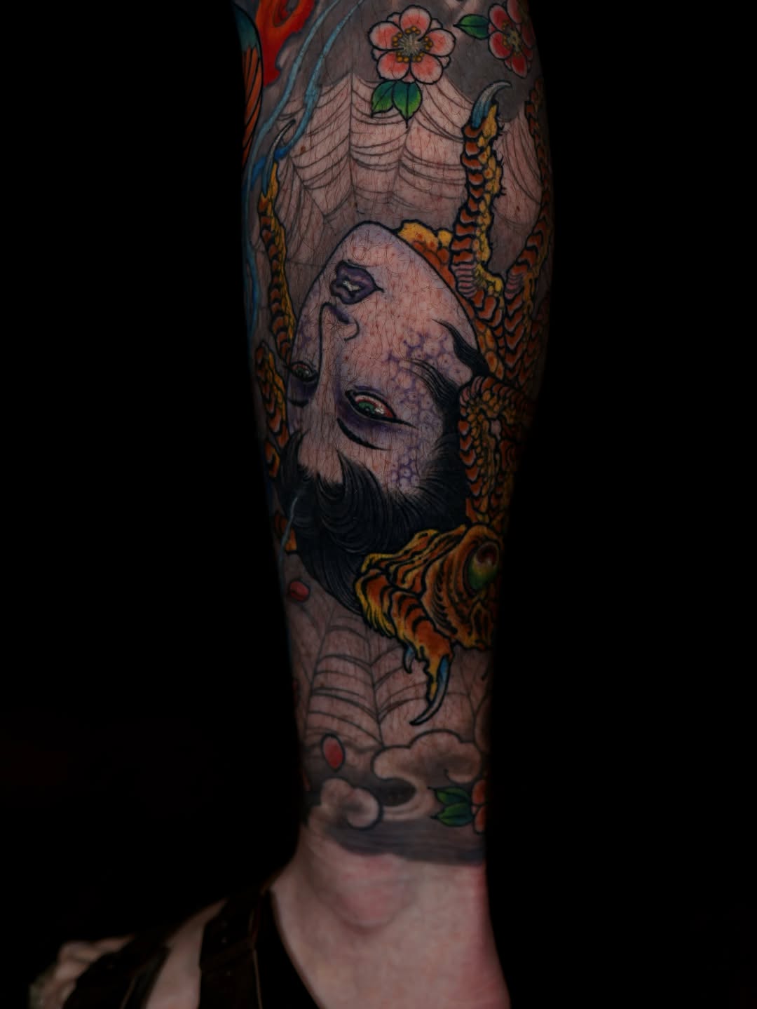 Tattoo by @jacoabarca โ japanese_irezumi, black_and_grey