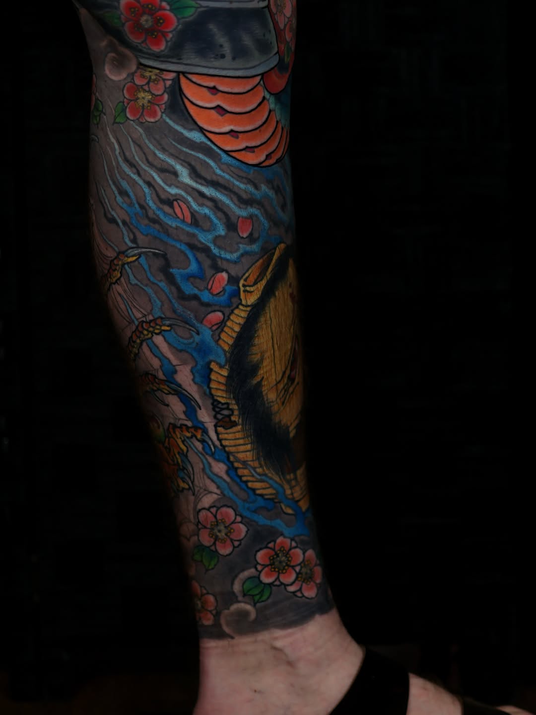 Tattoo by @jacoabarca โ japanese_irezumi, black_and_grey