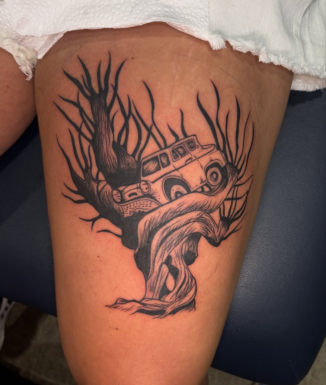 Tattoo by @darsey.waters.art โ illustrative, black_and_grey
