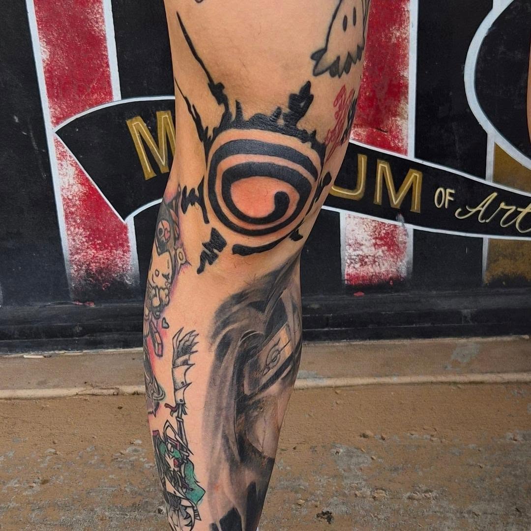 Tattoo by @cielleope_inks — blackwork, black_and_grey
