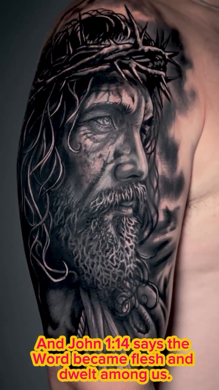 Tattoo by @thecoverupking โ realism, black_and_grey