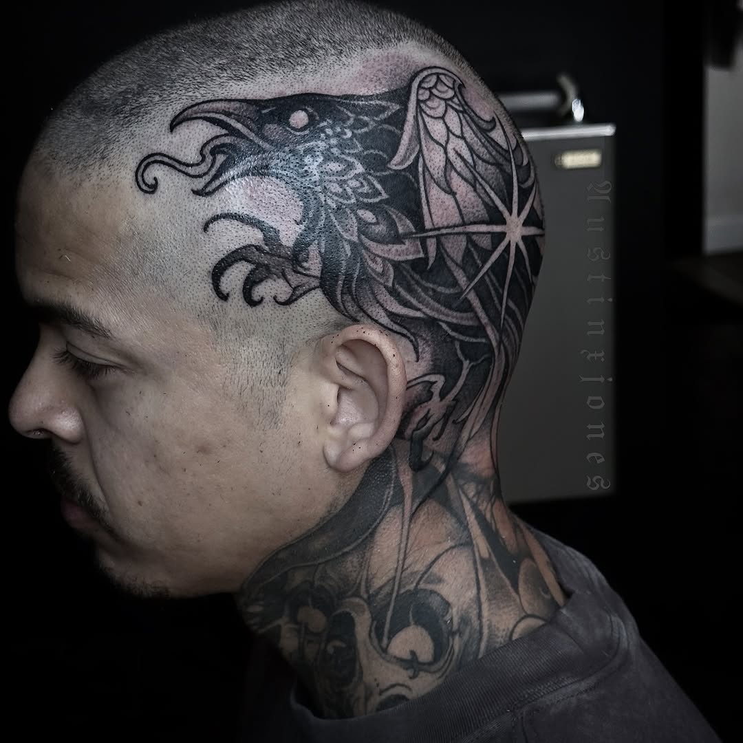 Tattoo by @austinxjones — black_and_grey, dark_realism