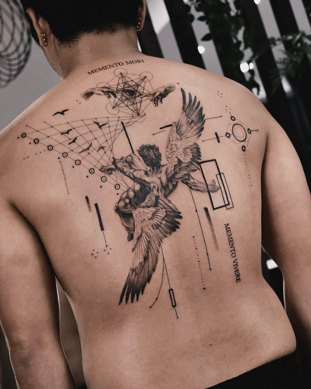Tattoo by @seraph_gmt — geometric, black_and_grey