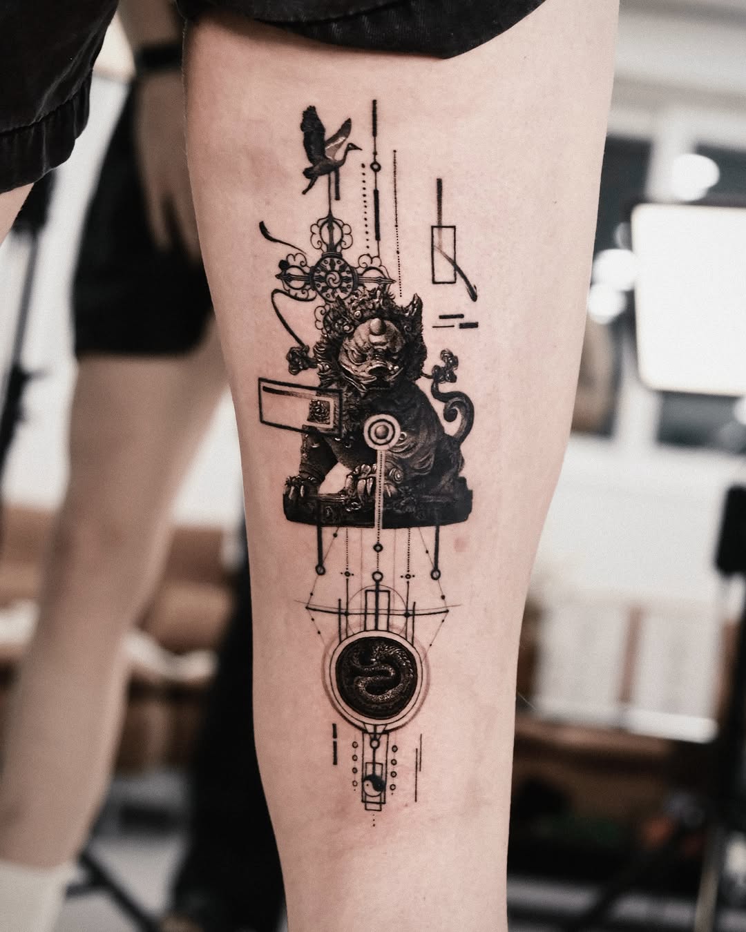 Tattoo by @seraph_gmt — black_and_grey, geometric