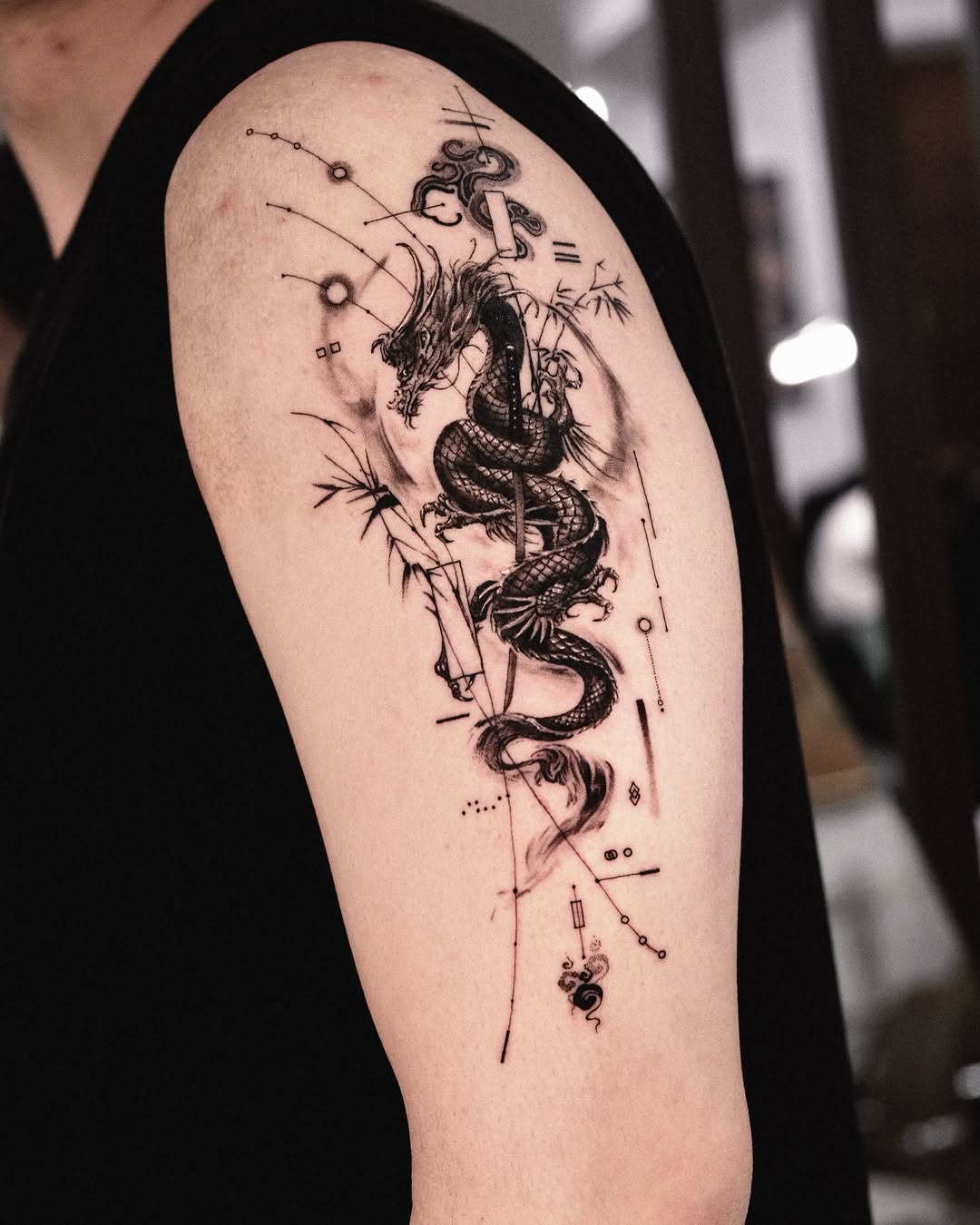 Tattoo by @seraph_gmt — black_and_grey, geometric