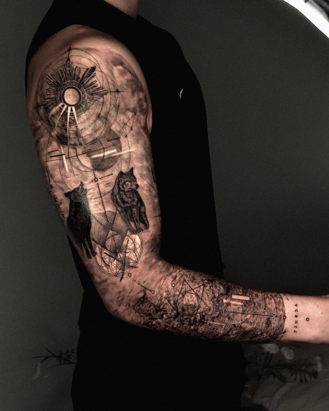 Tattoo by @seraph_gmt — black_and_grey, geometric