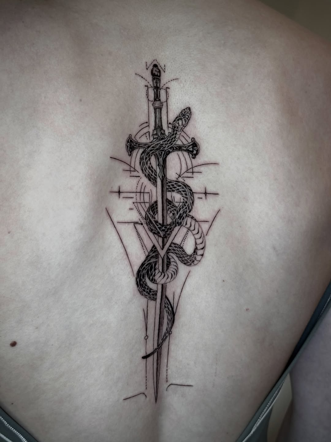 Tattoo by @tapz.zzz — geometric, black_and_grey
