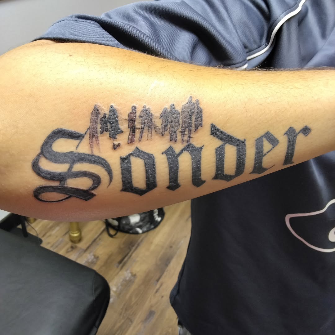 Tattoo by @its_malynda_baby — lettering_script, blackwork