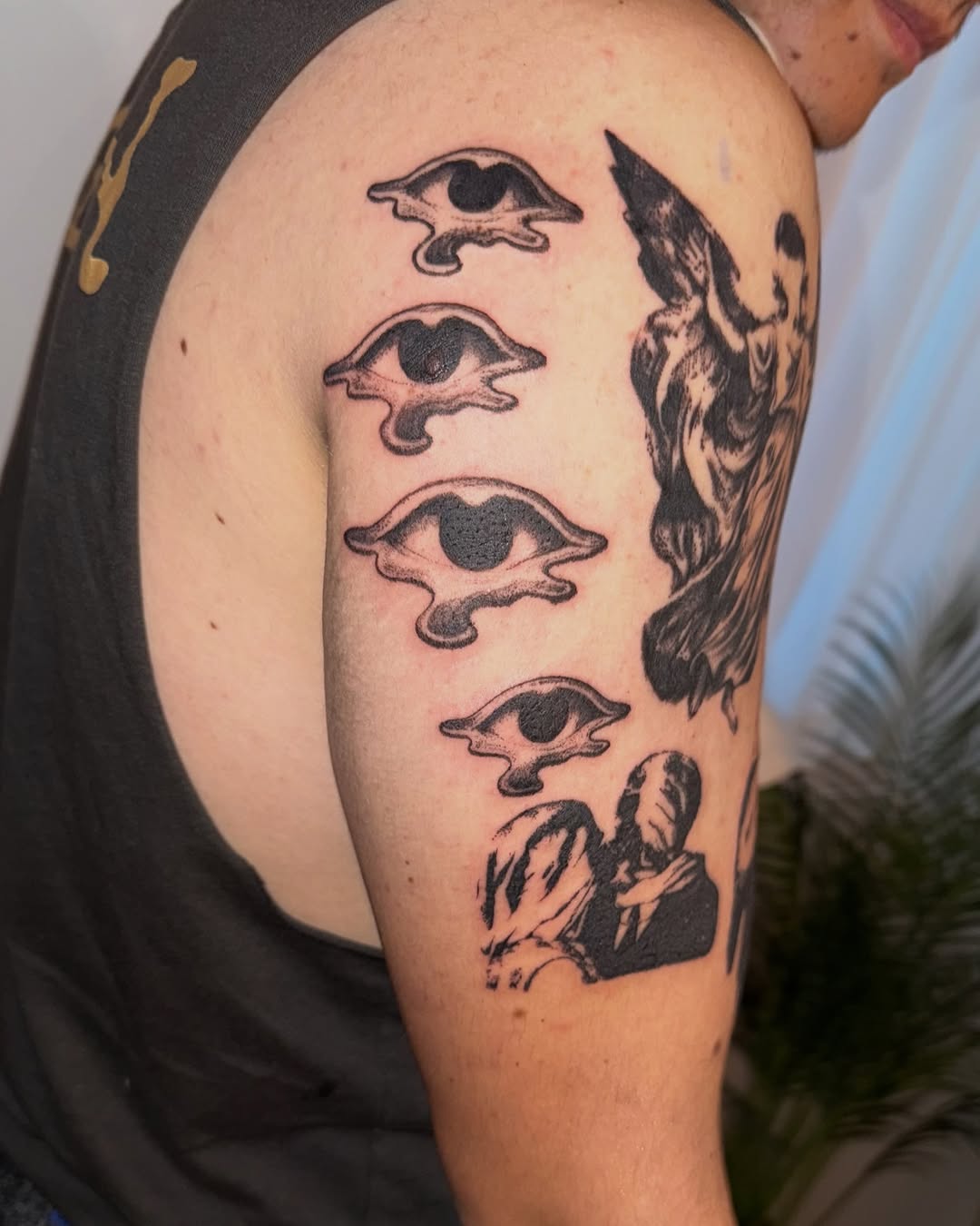 Tattoo by @mimo_tattooist__ — surrealism, black_and_grey