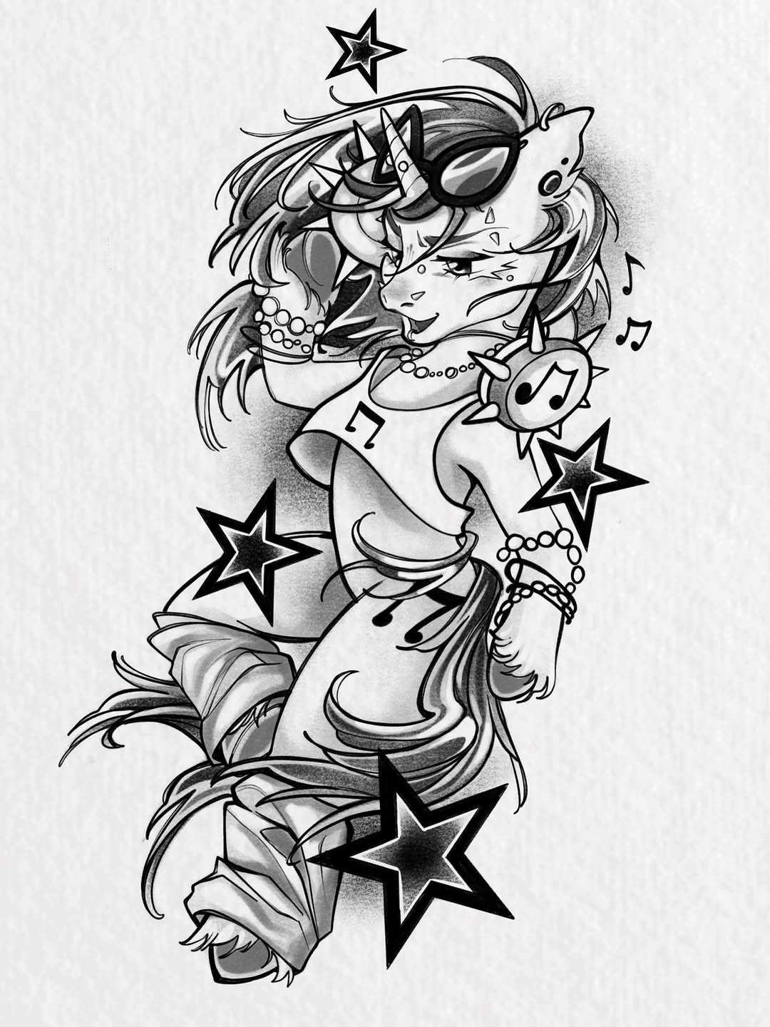 Tattoo by @moggy_tattoo โ new_school, illustrative