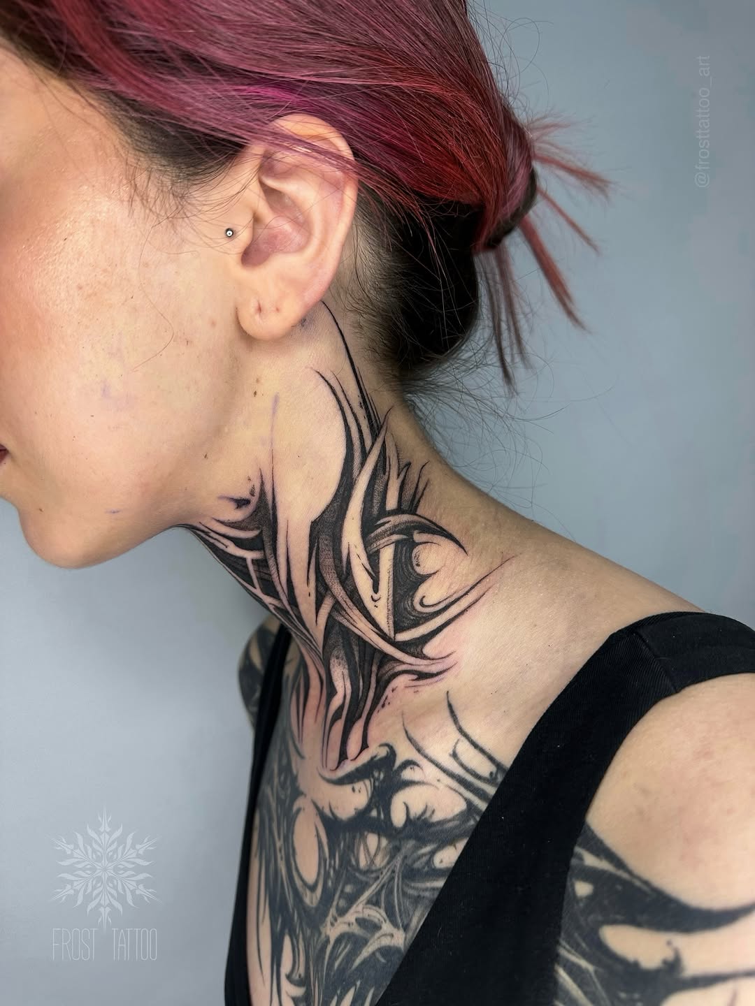 Tattoo by @frosttattoo_art — blackwork, geometric