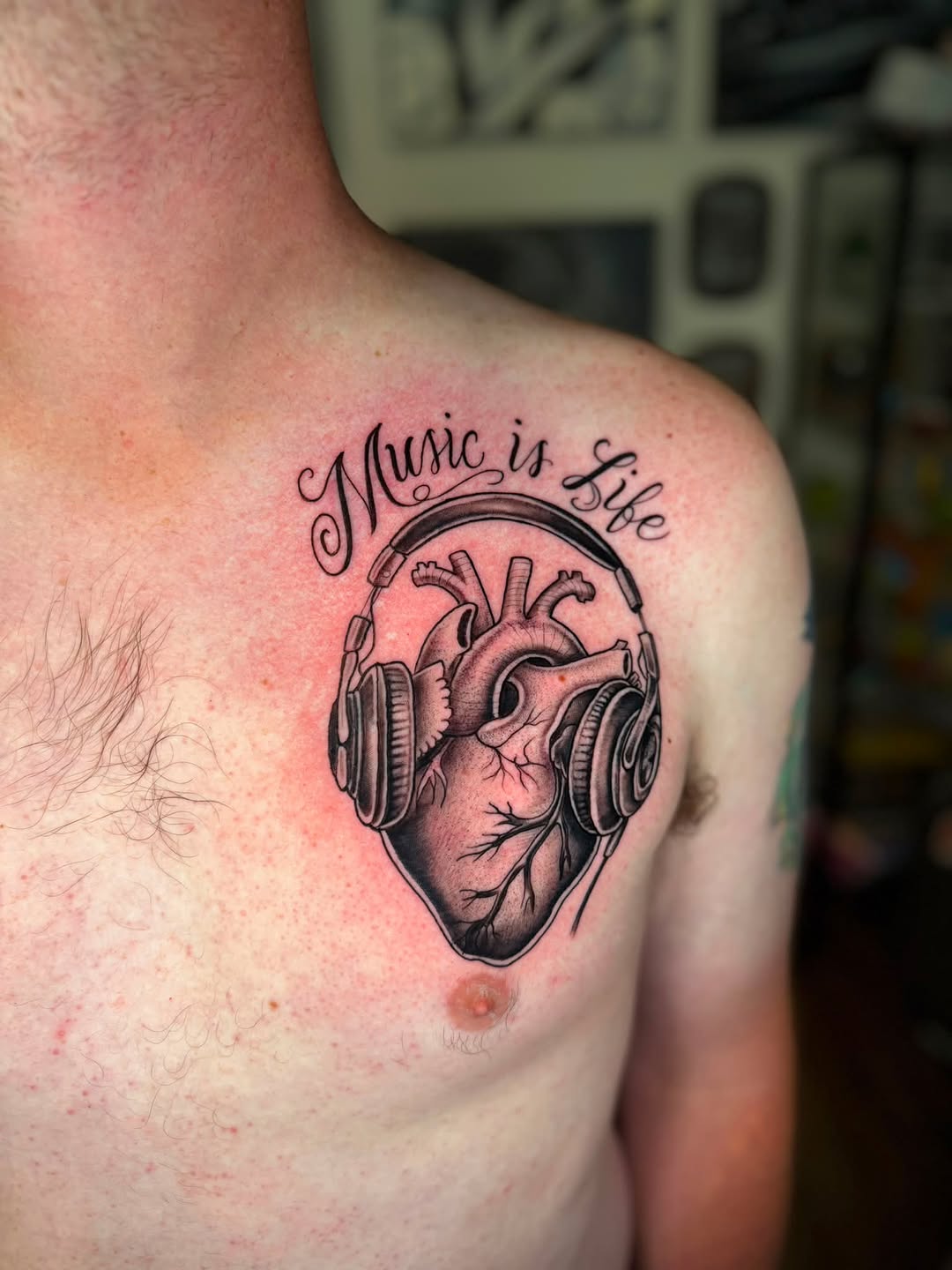 Tattoo by @artbymeado — realism, lettering_script