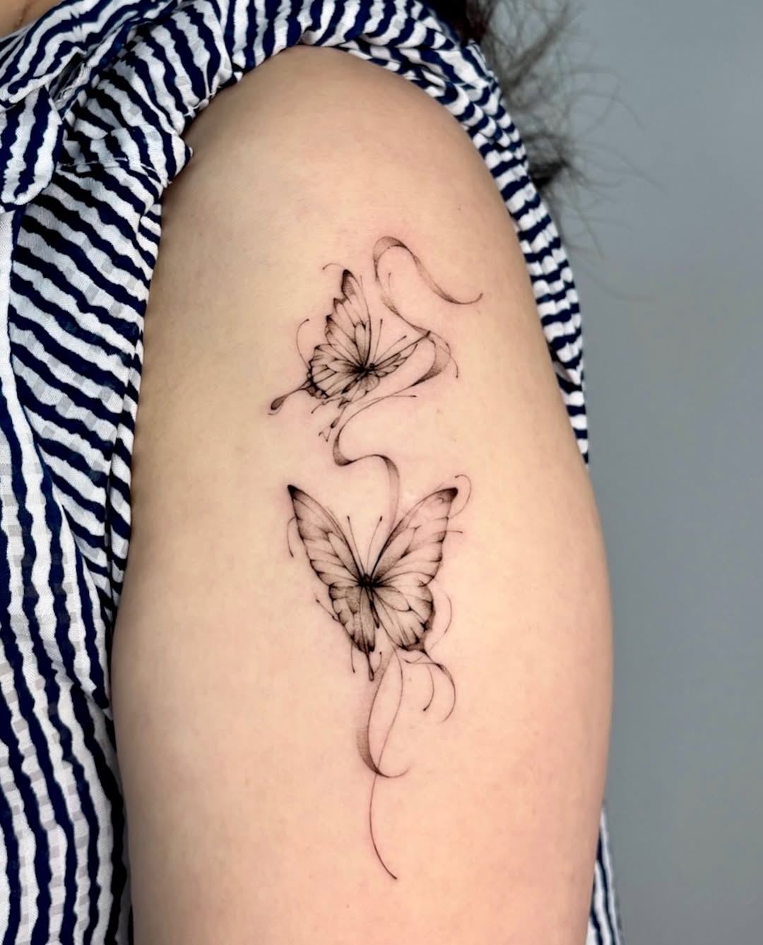 Tattoo by @nyangwol_tattoo — fine_line, black_and_grey