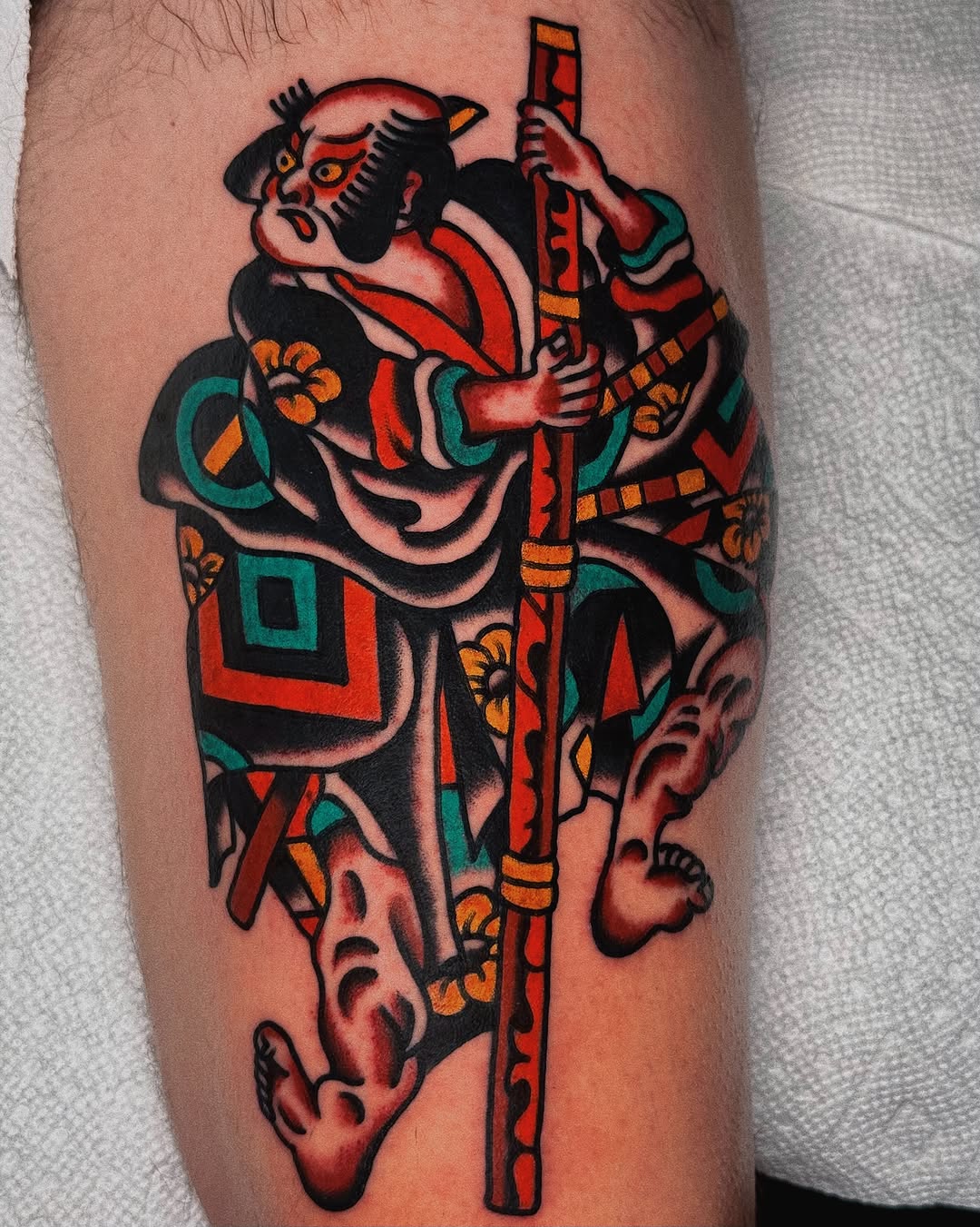 Tattoo by @seanmicheltattoo — japanese_irezumi, american_traditional