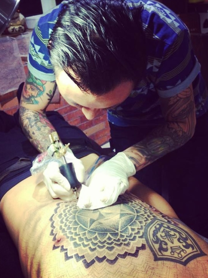 Tattoo by @jimmyyuen — geometric, dotwork