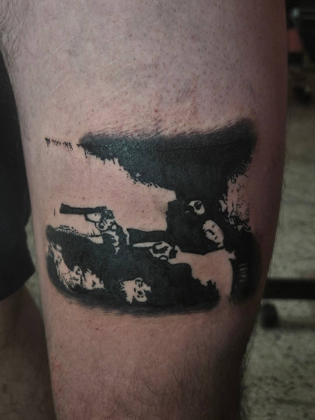 Tattoo by @bugpin7rl โ blackwork, trash_polka