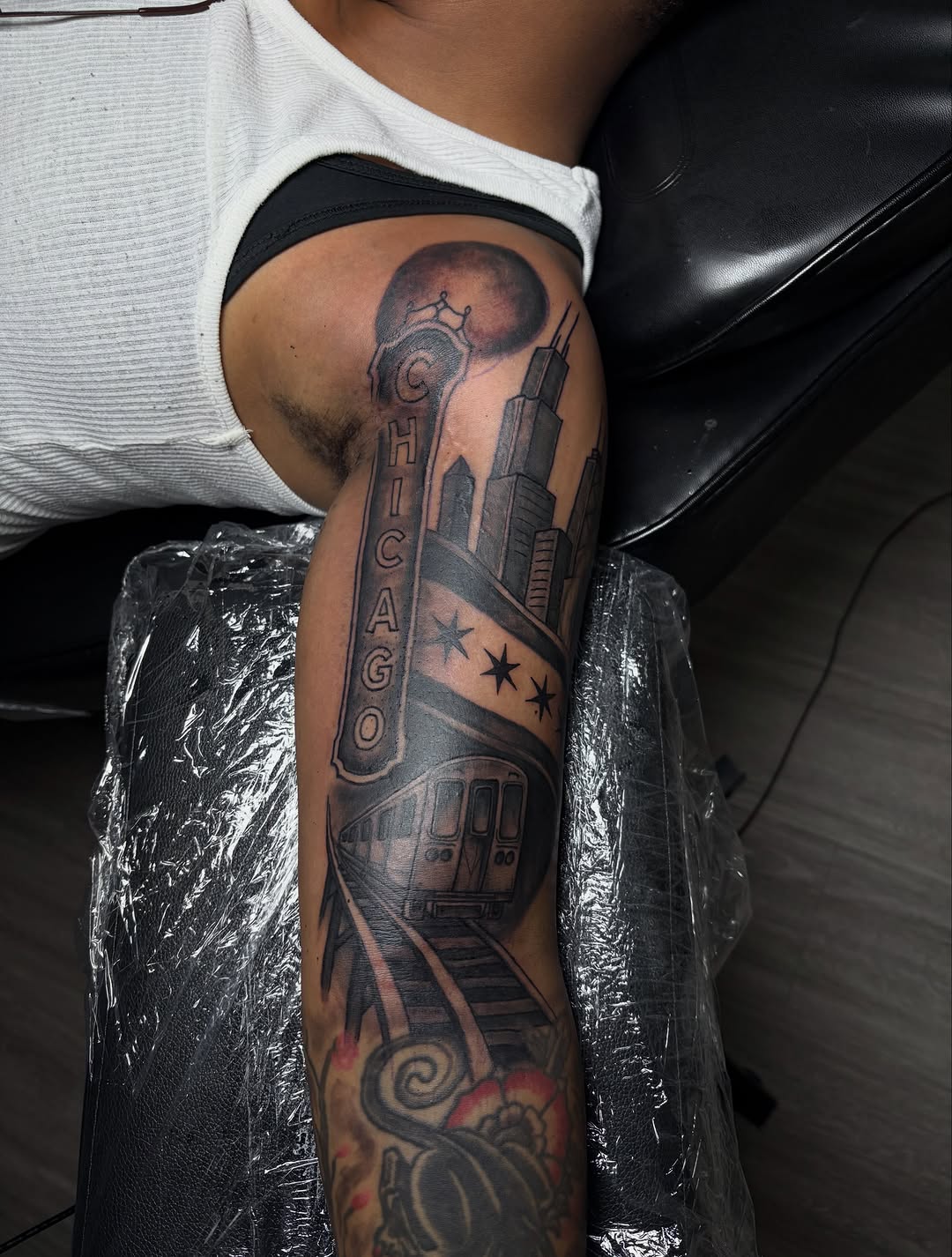 Tattoo by @kenkillatattoos — black_and_grey, realism