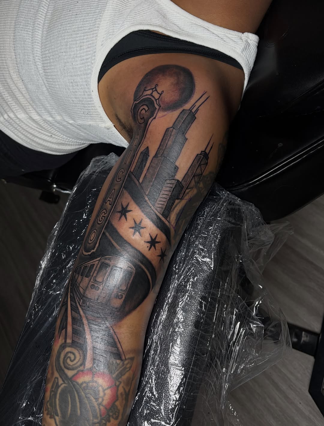 Tattoo by @kenkillatattoos — black_and_grey, realism